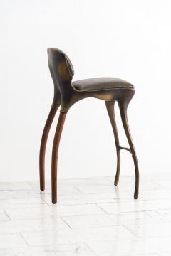 Alex Roskin Alex Roskin High Chair Counter Stool in Aluminum with Bronze Finish - 4034933