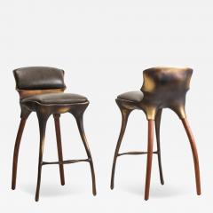 Alex Roskin Alex Roskin High Chair Counter Stool in Aluminum with Bronze Finish - 4123586