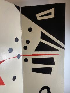 Alexander Calder CALDERESQUE HAND PAINTED WOOD FOUR PANEL STANDING SCREEN - 1198596