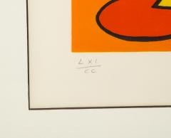 Alexander Calder Red and Yellow Geometric Lithograph Print by Alexander Calder signed - 1110636