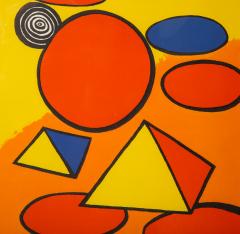 Alexander Calder Red and Yellow Geometric Lithograph Print by Alexander Calder signed - 1110639