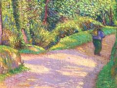 Alexander L Warshawsky Figure on Country Road Brittany  - 4795429
