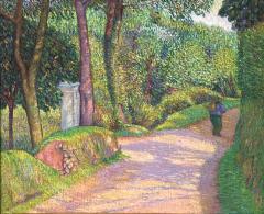 Alexander L Warshawsky Figure on Country Road Brittany  - 4795979