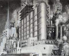 Alexander Leydenfrost Mid Century New York Skyline Industrial Progress - 3076627