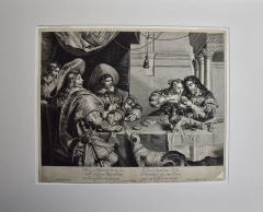 Alexander Voet An Early 17th Century Engraving The Card Game by A Voet after Cornelis de Vos - 2707237