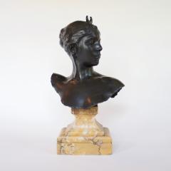 Alexandre Falguiere Antique Bronze Bust of Diana by Alexandre Falgui re 1890 France - 2855022