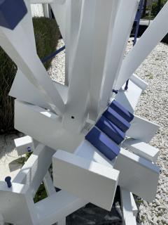 Alexandre Ferucci Wood And Metal Sculpture By Architect Alexandre Ferucci 1970s - 3996817