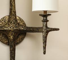 Alexandre Log Cinelli Sculptural Bronze Wall Lights by Alexandre Loge - 3867668