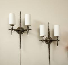 Alexandre Log Cinelli Sculptural Bronze Wall Lights by Alexandre Loge - 3867669