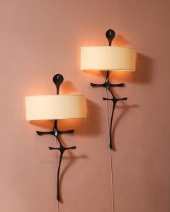 Alexandre Log Pair of Yali Studio built Bronze Wall Sconces by Alexandre Log  - 4252623
