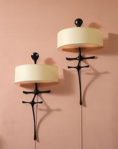 Alexandre Log Pair of Yali Studio built Bronze Wall Sconces by Alexandre Log  - 4252627