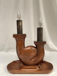Alexandre Noll 1950s carved wood lamp in the style of Alexandre Noll - 4118645