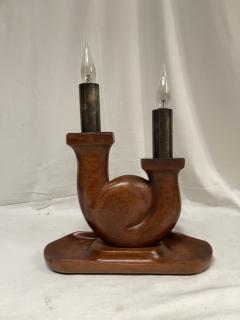 Alexandre Noll 1950s carved wood lamp in the style of Alexandre Noll - 4118646