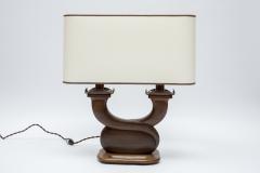 Alexandre Noll Pair of 1950s Rosewood table lamps in the style of Alexandre Noll - 1721908