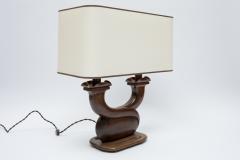 Alexandre Noll Pair of 1950s Rosewood table lamps in the style of Alexandre Noll - 1721909