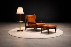 Alexandre Rapoport Alexandre Rapoport Brazilian Rosewood Armchair with Ottoman Burnt Caramel Mohair - 4571571