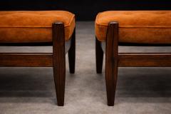 Alexandre Rapoport Alexandre Rapoport Brazilian Rosewood Armchair with Ottoman Burnt Caramel Mohair - 4571577