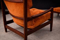 Alexandre Rapoport Alexandre Rapoport Brazilian Rosewood Armchair with Ottoman Burnt Caramel Mohair - 4571579
