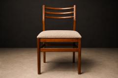 Alexandre Rapoport Brazilian Modern Set of Eight Chairs in Caviuna wood Linen Alexandre Rapoport - 4594364