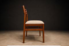 Alexandre Rapoport Brazilian Modern Set of Eight Chairs in Caviuna wood Linen Alexandre Rapoport - 4594368