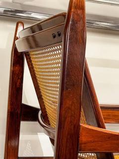 Alexandre Rapoport Pair of Armchairs in Hardwood and Cane by Alexandre Rapoport c 1960s - 3313863