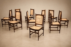 Alexandre Rapoport Set of Ten Brazilian Mid Century Dining Chairs by Alexandre Rapoport - 4694223