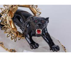 Alexandre Reza Alexandre Reza Rare Obsidian Silver Gilt and Rock Crystal Circus Panther - 2895388