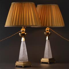 Alexandre Vossion AIKO 2 Pair of Rock Crystal lamp - 1397828