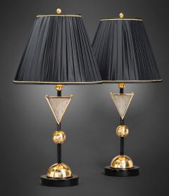 Alexandre Vossion DIADEM Pair of Rock Crystal table lamps - 1397850