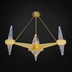 Alexandre Vossion FUJI ULTIMATE 24 K Gold plated and rock crystal chandelier - 2760386