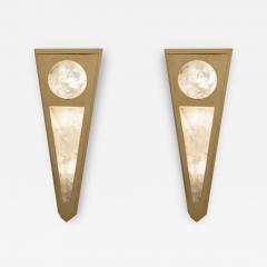 Alexandre Vossion MOON I GOLD EDITION Pair of Rock Cristal wall lights - 1995189