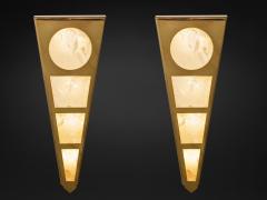 Alexandre Vossion MOON II GOLD EDITION Pair of Rock Cristal wall lights - 1990142