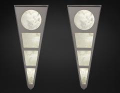 Alexandre Vossion MOON II SILVER EDITION Pair of Rock Cristal wall lights - 1990163