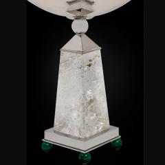 Alexandre Vossion OBELISK ROCK CRYSTAL CHALICE Nickel plated brass and malachite details - 2097977