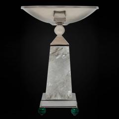 Alexandre Vossion OBELISK ROCK CRYSTAL CHALICE Nickel plated brass and malachite details - 2097980