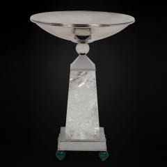 Alexandre Vossion OBELISK ROCK CRYSTAL CHALICE Nickel plated brass and malachite details - 2097982