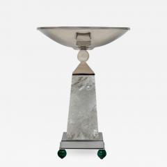 Alexandre Vossion OBELISK ROCK CRYSTAL CHALICE Nickel plated brass and malachite details - 2098884