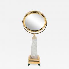 Alexandre Vossion OBELISK ROCK CRYSTAL MIRROR 24K Gold plated brass and malachite details - 2098886