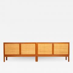 Alf Svensson Pair of Mid Century Scandinavian Sideboards in Teak and Rattan by Alf Svensson - 2260667