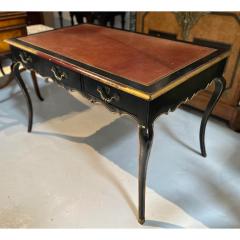 Alfonso Marina Alfonso Marina Louis XV Black Gold Leather Top Writing Table Desk - 3135859