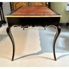 Alfonso Marina Alfonso Marina Louis XV Black Gold Leather Top Writing Table Desk - 3135860