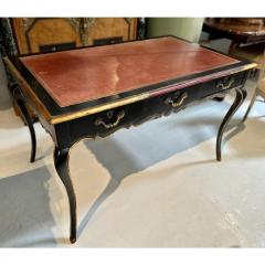 Alfonso Marina Alfonso Marina Louis XV Black Gold Leather Top Writing Table Desk - 3135867