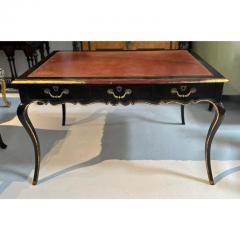 Alfonso Marina Alfonso Marina Louis XV Black Gold Leather Top Writing Table Desk - 3135896