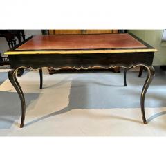 Alfonso Marina Alfonso Marina Louis XV Black Gold Leather Top Writing Table Desk - 3135905