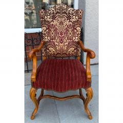 Alfonso Marina Alfonso Marina Treviso II Red Cut Velvet Throne Arm Chair 1 of 2 Available - 4648861