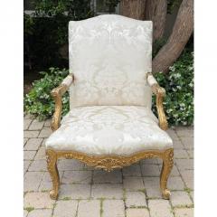 Alfonso Marina Ebanista Louis XVI Style Giltwood Fauteuil Arm Chair - 4206401