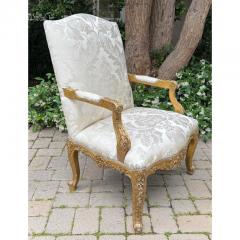 Alfonso Marina Ebanista Louis XVI Style Giltwood Fauteuil Arm Chair - 4206403