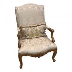 Alfonso Marina Ebanista Louis XVI Style Giltwood Fauteuil Arm Chair - 4206405