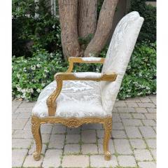 Alfonso Marina Ebanista Louis XVI Style Giltwood Fauteuil Arm Chair - 4206406