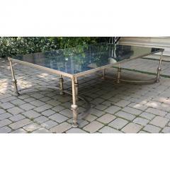 Alfonso Marina Huge Ebanista Guerlain White Gold Gilded Wrought Iron Cocktail Table - 4215824